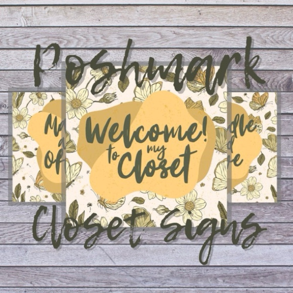 Floral Welcome to My Closet Sign